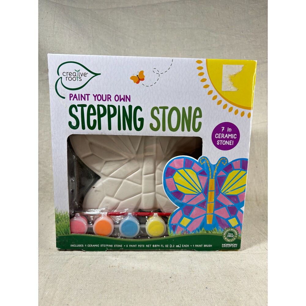 Creative Roots Paint Your Own Stepping Stone Butterfly Kids' Craft NIB